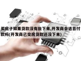 买房子如果贷款没有批下来,开发商会退首付款吗(开发商已交房贷款还没下来)