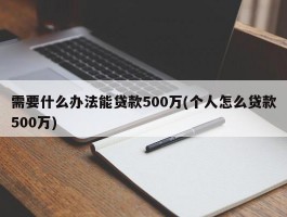 需要什么办法能贷款500万(个人怎么贷款500万)