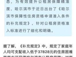 21年哈尔滨公租房房源哈尔滨公租房房费怎么收