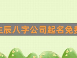 公司起名字生辰八字企业起名网免费取名大全