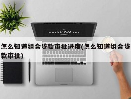 怎么知道组合贷款审批进度(怎么知道组合贷款审批)